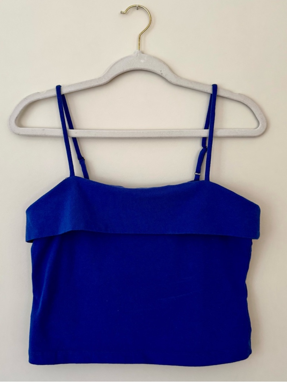 Anthropologie Pilcro Foldover Tank Top, Blue Adjustable Camisole – Medium